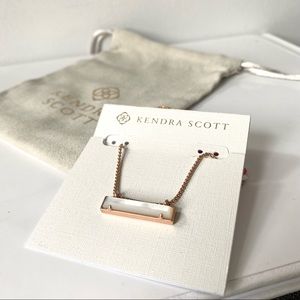 NWT Kendra Scott 14k rosegold mother of pearl pendant